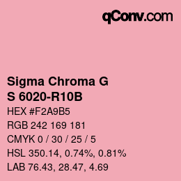 カラーコード: Sigma Chroma G - S 6020-R10B | qconv.com