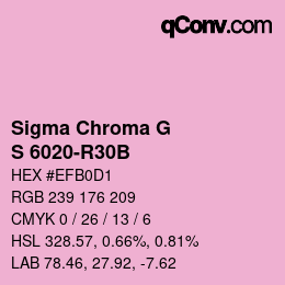 カラーコード: Sigma Chroma G - S 6020-R30B | qconv.com