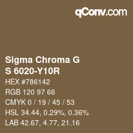カラーコード: Sigma Chroma G - S 6020-Y10R | qconv.com