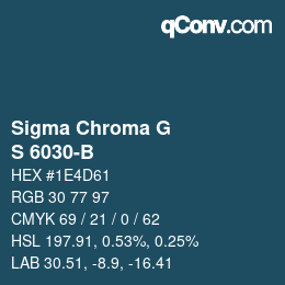 カラーコード: Sigma Chroma G - S 6030-B | qconv.com