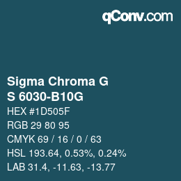 カラーコード: Sigma Chroma G - S 6030-B10G | qconv.com
