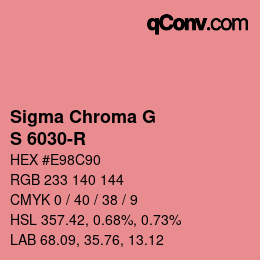カラーコード: Sigma Chroma G - S 6030-R | qconv.com