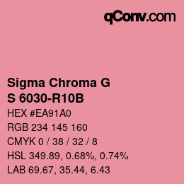 カラーコード: Sigma Chroma G - S 6030-R10B | qconv.com