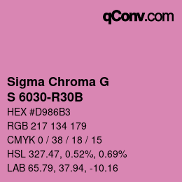 カラーコード: Sigma Chroma G - S 6030-R30B | qconv.com