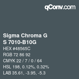 カラーコード: Sigma Chroma G - S 7010-B10G | qconv.com
