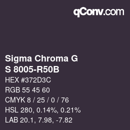 カラーコード: Sigma Chroma G - S 8005-R50B | qconv.com