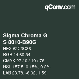 Farbcode: Sigma Chroma G - S 8010-B90G | qconv.com