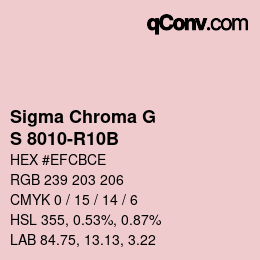 Color code: Sigma Chroma G - S 8010-R10B | qconv.com