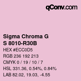 Farbcode: Sigma Chroma G - S 8010-R30B | qconv.com