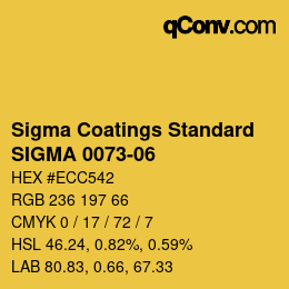 カラーコード: Sigma Coatings Standard - SIGMA 0073-06 | qconv.com