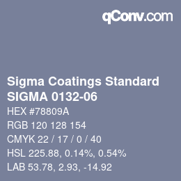 Color code: Sigma Coatings Standard - SIGMA 0132-06 | qconv.com