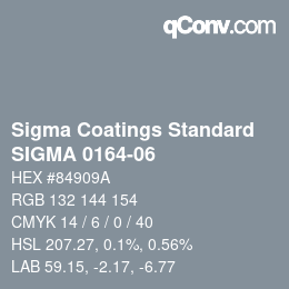 Farbcode: Sigma Coatings Standard - SIGMA 0164-06 | qconv.com