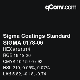 Farbcode: Sigma Coatings Standard - SIGMA 0178-06 | qconv.com