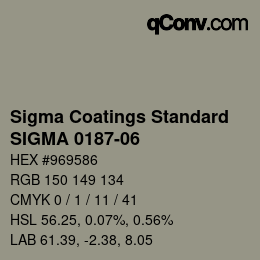 Color code: Sigma Coatings Standard - SIGMA 0187-06 | qconv.com