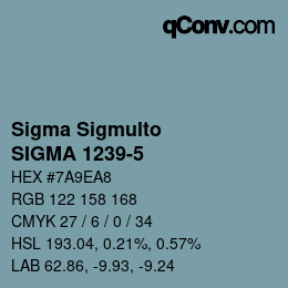 Farbcode: Sigma Sigmulto - SIGMA 1239-5 | qconv.com