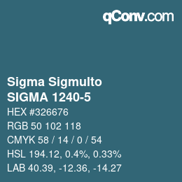 カラーコード: Sigma Sigmulto - SIGMA 1240-5 | qconv.com