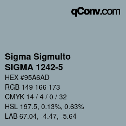 Farbcode: Sigma Sigmulto - SIGMA 1242-5 | qconv.com