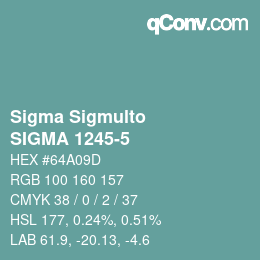 Code couleur: Sigma Sigmulto - SIGMA 1245-5 | qconv.com