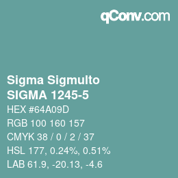 カラーコード: Sigma Sigmulto - SIGMA 1245-5 | qconv.com