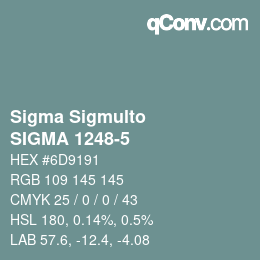 Código de color: Sigma Sigmulto - SIGMA 1248-5 | qconv.com