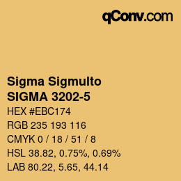 カラーコード: Sigma Sigmulto - SIGMA 3202-5 | qconv.com