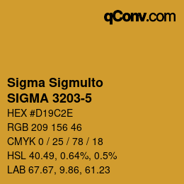 Code couleur: Sigma Sigmulto - SIGMA 3203-5 | qconv.com