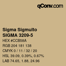 カラーコード: Sigma Sigmulto - SIGMA 3209-5 | qconv.com