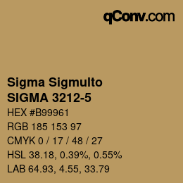 Código de color: Sigma Sigmulto - SIGMA 3212-5 | qconv.com