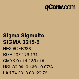 Código de color: Sigma Sigmulto - SIGMA 3215-5 | qconv.com