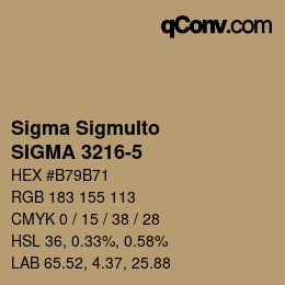 カラーコード: Sigma Sigmulto - SIGMA 3216-5 | qconv.com