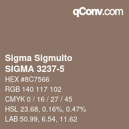 カラーコード: Sigma Sigmulto - SIGMA 3237-5 | qconv.com