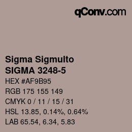 カラーコード: Sigma Sigmulto - SIGMA 3248-5 | qconv.com