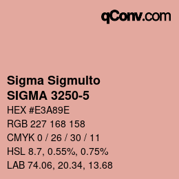 カラーコード: Sigma Sigmulto - SIGMA 3250-5 | qconv.com