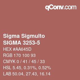 Farbcode: Sigma Sigmulto - SIGMA 3253-5 | qconv.com