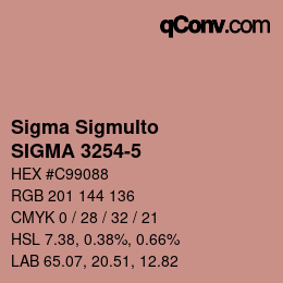 Código de color: Sigma Sigmulto - SIGMA 3254-5 | qconv.com