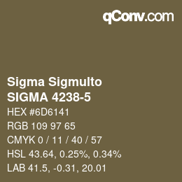 カラーコード: Sigma Sigmulto - SIGMA 4238-5 | qconv.com