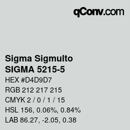 Farbcode: Sigma Sigmulto - SIGMA 5215-5 | qconv.com