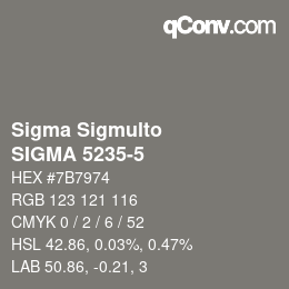 Farbcode: Sigma Sigmulto - SIGMA 5235-5 | qconv.com