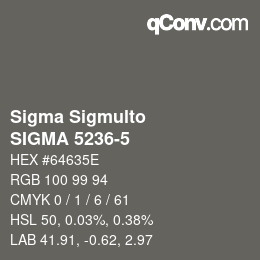 Farbcode: Sigma Sigmulto - SIGMA 5236-5 | qconv.com