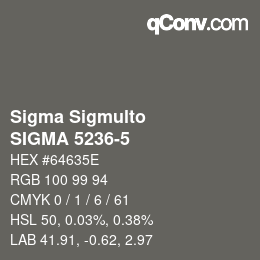 Farbcode: Sigma Sigmulto - SIGMA 5236-5 | qconv.com