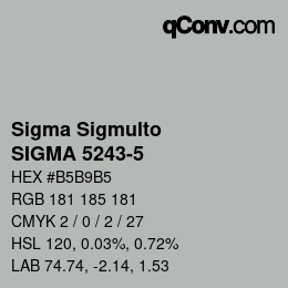 Farbcode: Sigma Sigmulto - SIGMA 5243-5 | qconv.com