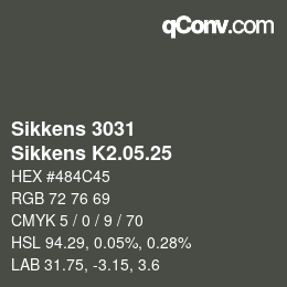Código de color: Sikkens 3031 - Sikkens K2.05.25 | qconv.com