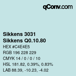 カラーコード: Sikkens 3031 - Sikkens Q0.10.80 | qconv.com