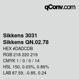 Código de color: Sikkens 3031 - Sikkens QN.02.78 | qconv.com