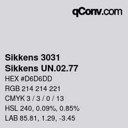 Código de color: Sikkens 3031 - Sikkens UN.02.77 | qconv.com