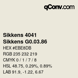 カラーコード: Sikkens 4041 - Sikkens G0.03.86 | qconv.com