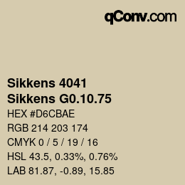 Color code: Sikkens 4041 - Sikkens G0.10.75 | qconv.com