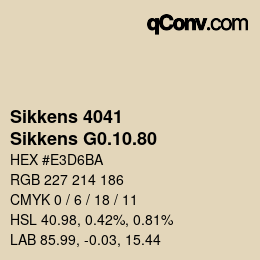 Color code: Sikkens 4041 - Sikkens G0.10.80 | qconv.com