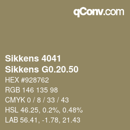 Código de color: Sikkens 4041 - Sikkens G0.20.50 | qconv.com