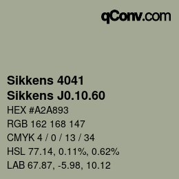 カラーコード: Sikkens 4041 - Sikkens J0.10.60 | qconv.com